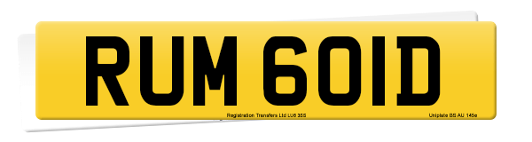 Registration number RUM 601D